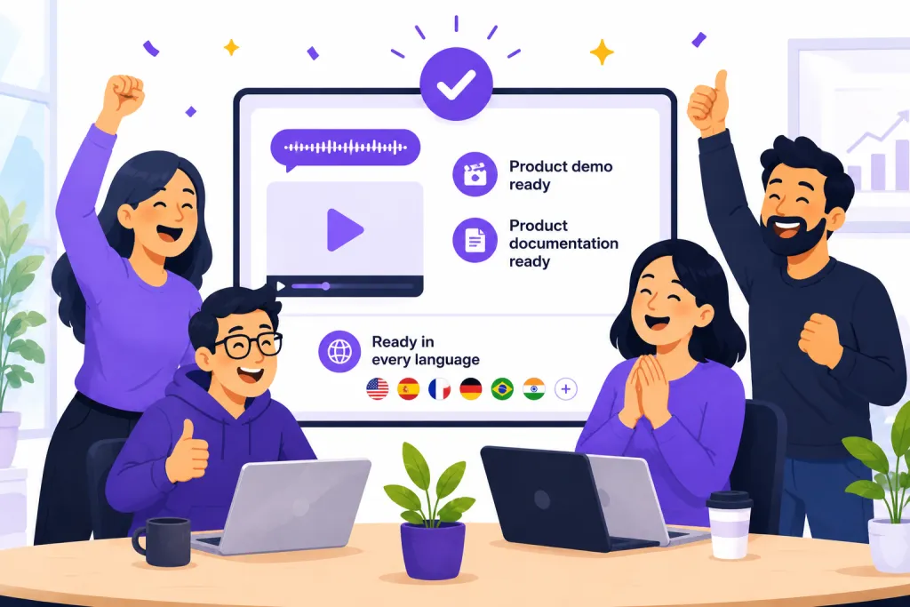 A creator's video dubbed and ready to publish in every language